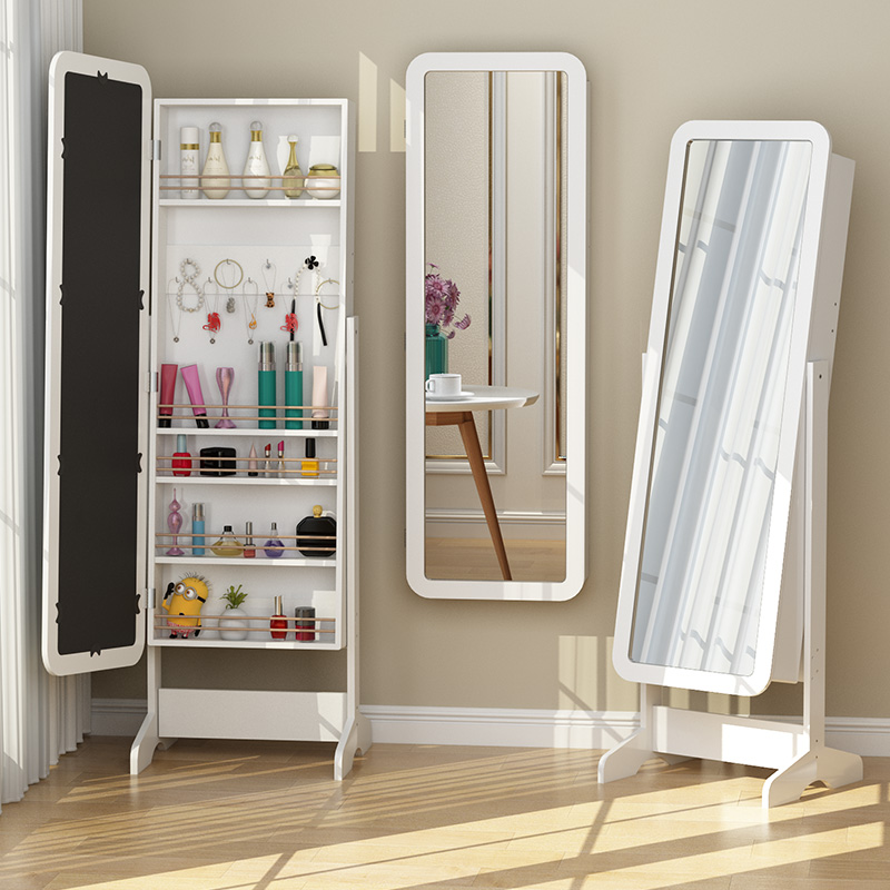 Rotating dressing mirror cabinet integrated storage cabinet three-dimensional mirror wall hanging full body floor mirror home fitting mirror bedroom