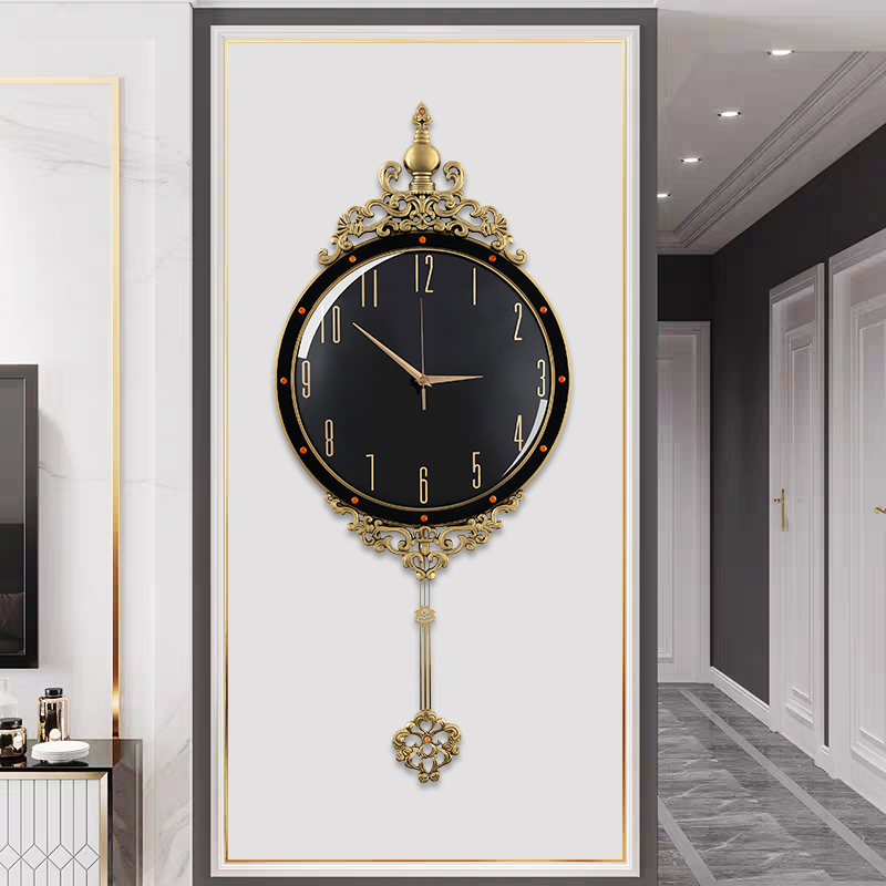 Nordic Atmosphere Modern Light Lavish Clock Living Room Hanging Wall Creativity Hanging Clocks Home Fashion Watches Upscale Quartz Clocks