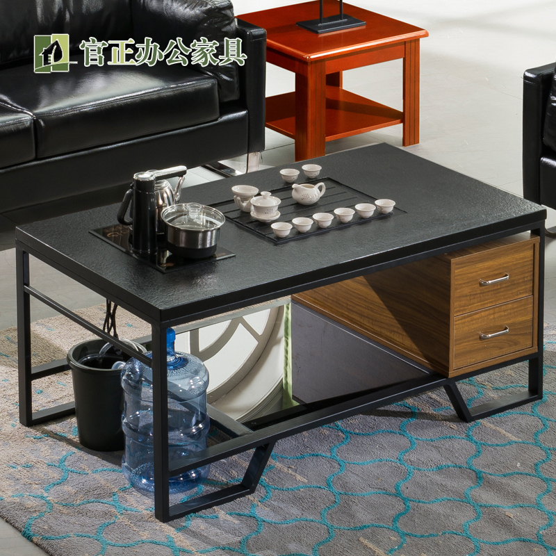 Fire stone Kung Fu tea table Office tea table with electromagnetic stove Tea table Simple modern creative Marble tea table
