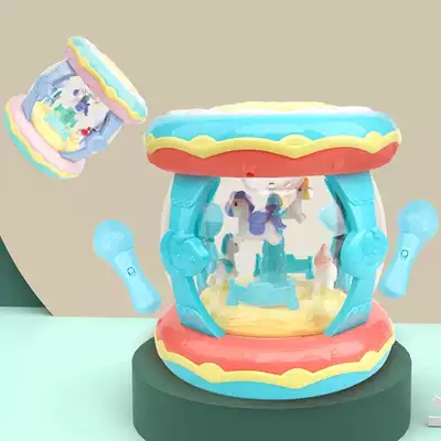 Hand Clapping Drum Baby toy Music Clapping drum 6 months 7 Baby Puzzle Rechargeable children's carousel Tambourine