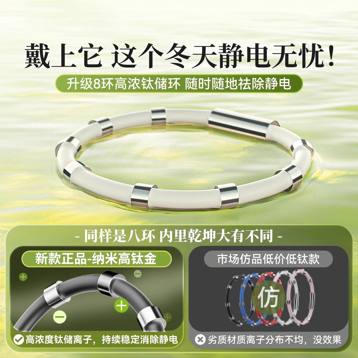 Wireless Anti-Static Bracelet Winter Body Static Electricity Releaser Static Eliminator for Women and Men Anti-Static