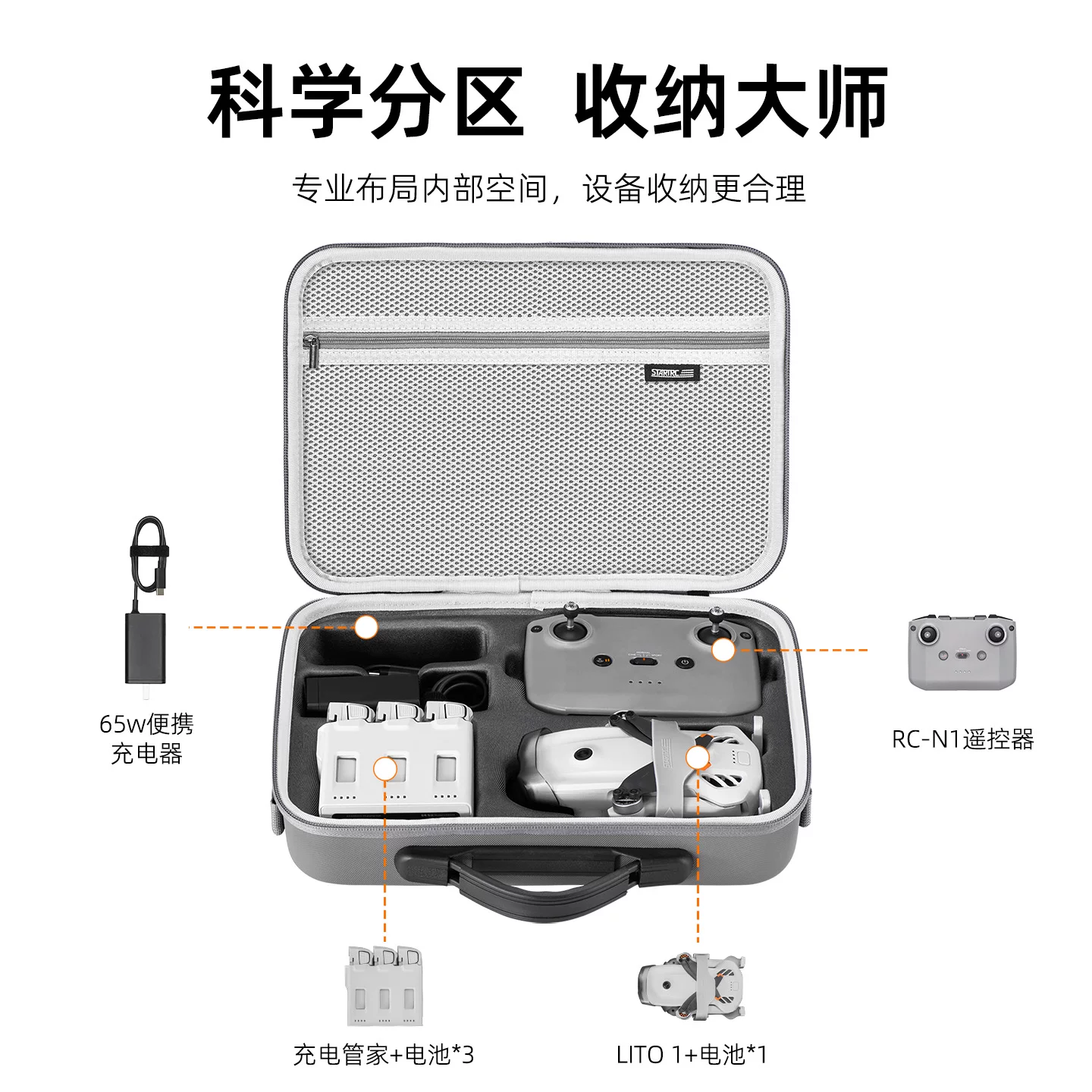 DJI, совместимый органайзер сумка, набор, защитная сумка, водонепроницаемая однобортная сумка, аксессуары, переносной ящик, (Физикам), защита от падения