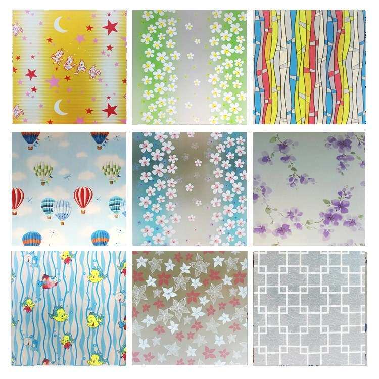 Bedroom window shifting door glued to glass paper bathroom balcony glass stickers on Korean type glass