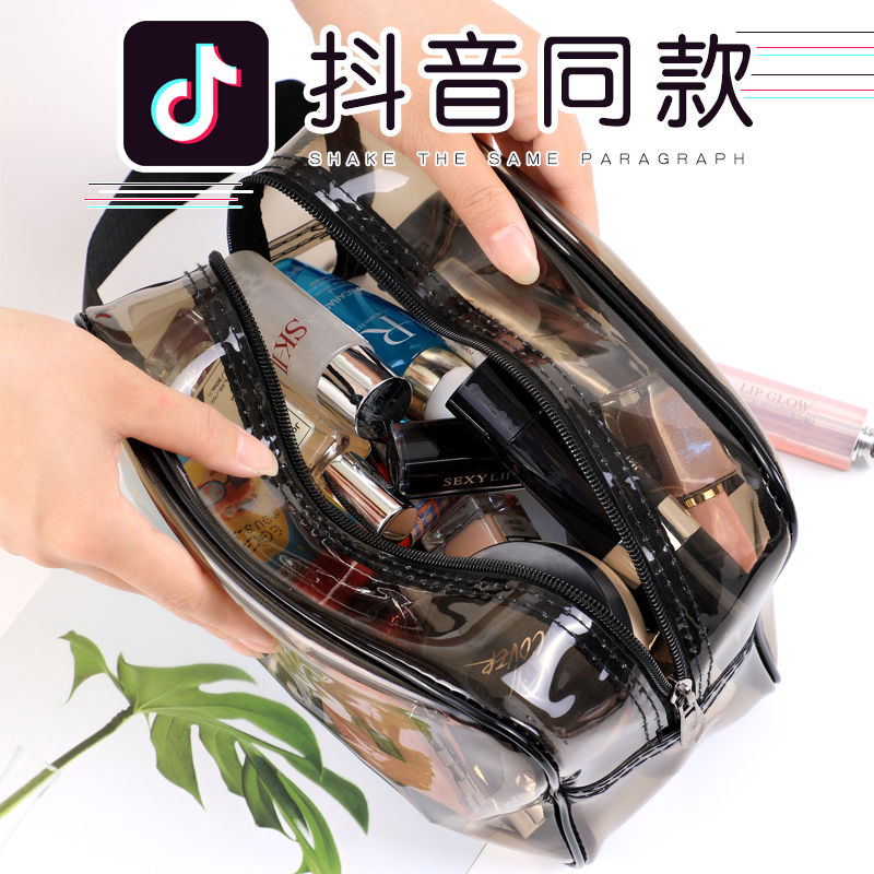 Waterproof Makeup Bag Mesh Red Portable Wash Bag Han Edition Schoolgirl Multifunction Out Travel Big Capacity Cashier Bag