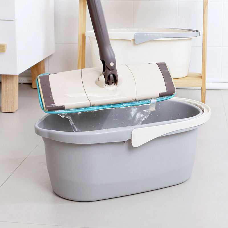 Home Large Sponge Mop Bucket Single Barrel Rectangular Large Capacity Mopping Barrel Wash Mop Barrel Plastic Barrel Dehydrated Barrel
