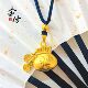 The gold store has the same ancient Vietnamese sand gold 999 coins lucky bag pendant jewelry blessing accessories women's necklace does not fade