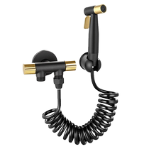 Black gold stainless steel toilet flushing spray gun faucet bathroom high pressure flusher toilet companion womens washing nozzle