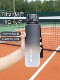 Tritan Material Water Cup, Sports Water Bottle, Large Capacity, Convenient for Carrying When Going Out, 1000ml Black and White Gradient Water Cup