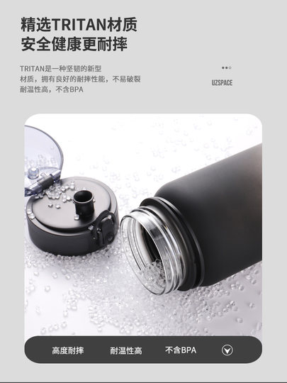 Tritan Material Sports Water Cup 2025 New Model Men's Large Capacity Drinking Bottle Outdoor Portable Fitness Large Cup