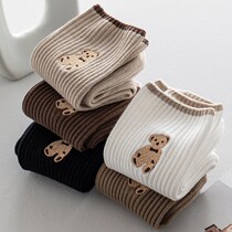 Socks Woman Midbarrel Socks Fall New Day Ensemble College Wind Small Bear Autumn Winter Cotton Socks Korean version of women Sox 100 hitch