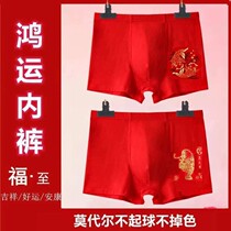 Tiger years Ben life briefs Mens 2022 Tiger Big Red Modell Flat Corner Mens Mid-Waist Four Corners Pants Underpants