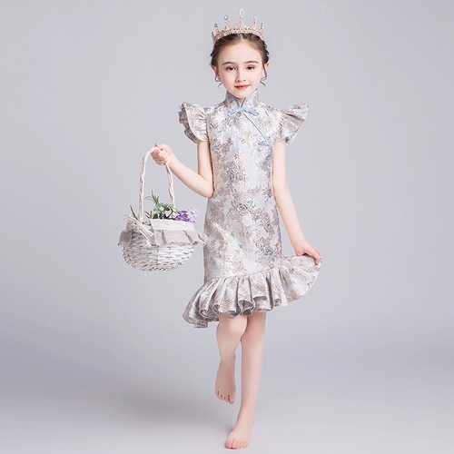 Элитное ципао, детское ханьфу, летнее платье, китайский стиль