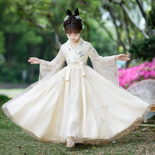 Детское элитное осеннее ханьфу, платье, китайский стиль