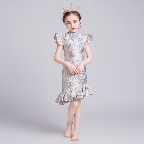 Элитное ципао, детское ханьфу, летнее платье, китайский стиль