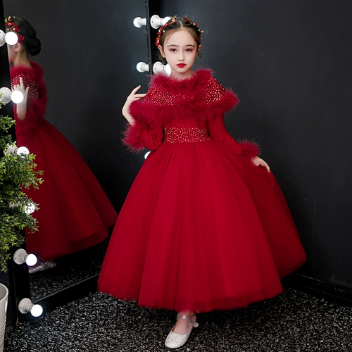 Детское платье, демисезонный наряд маленькой принцессы, элитный манекен головы, наряд для музыкальных выступлений, подарок на день рождения