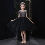 Элитное платье, наряд маленькой принцессы, пианино, наряд для музыкальных выступлений, коллекция 2021, в западном стиле, ассиметричный крой