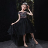 Элитное платье, наряд маленькой принцессы, пианино, наряд для музыкальных выступлений, коллекция 2021, в западном стиле, ассиметричный крой