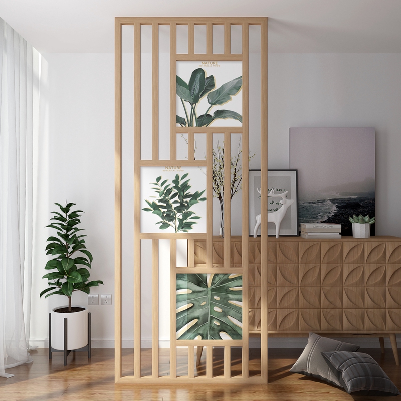 Nordic screen partition living room bedroom to block the home modern simple entrance entrance solid wood small apartment seat screen