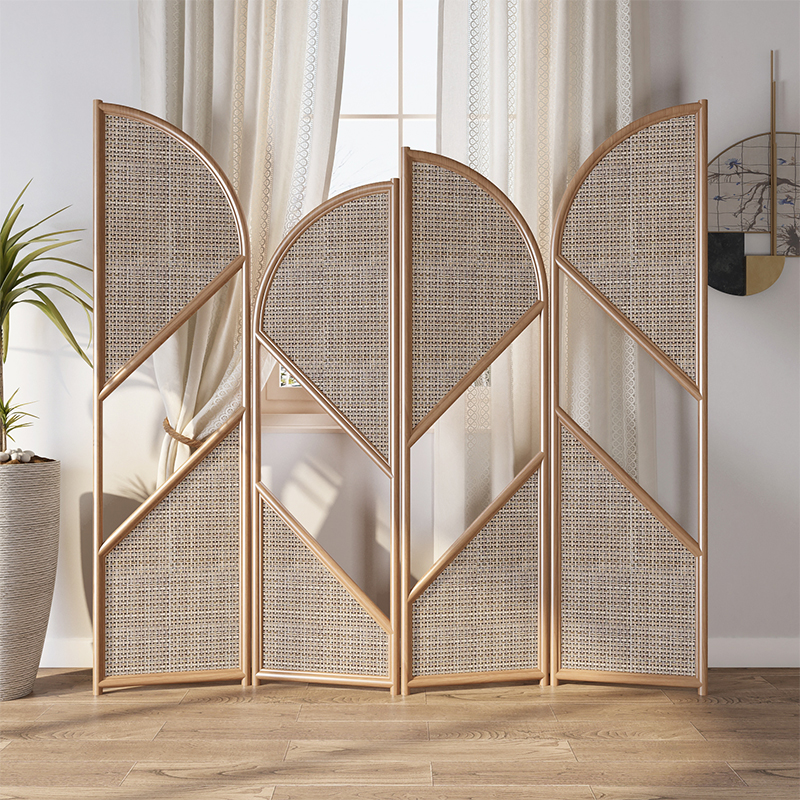 Nordic Screen Partition Living Room Minima Modern Bedroom Shelter Home Hotel Decoration Genguan Wood Folding Movement