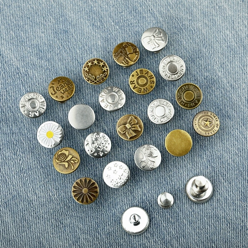 Четырех -летние хранилище более 20 цветов безрассудных ногтей, разборки универсальных кнопок с пряжкой, приклад, брюки, регулировка окружности талии Большие артефакты, небольшие артефакты, бесшовные кнопки