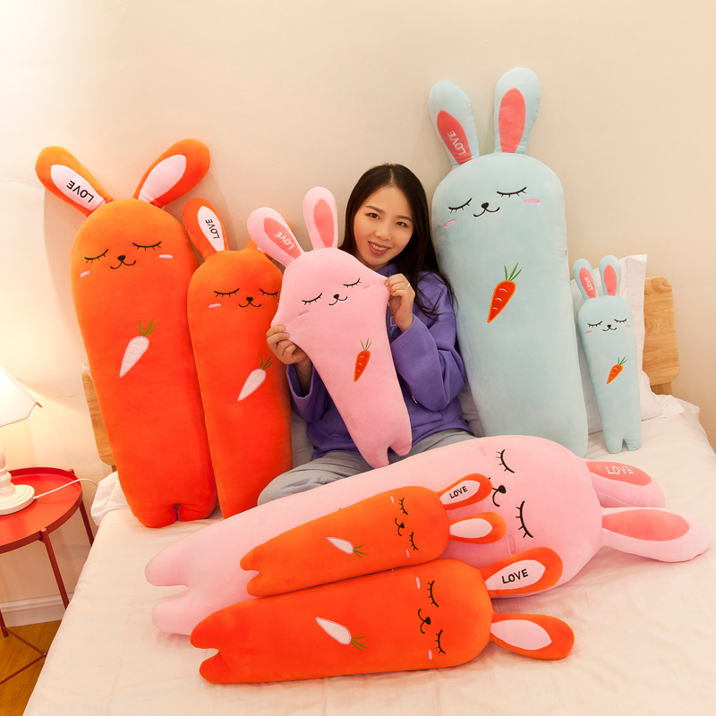 Cute carpeting with pillowy pillow strip pillowy stuffed toy accompanied by sleeping paparazzi girl bed cloth doll bunny doll