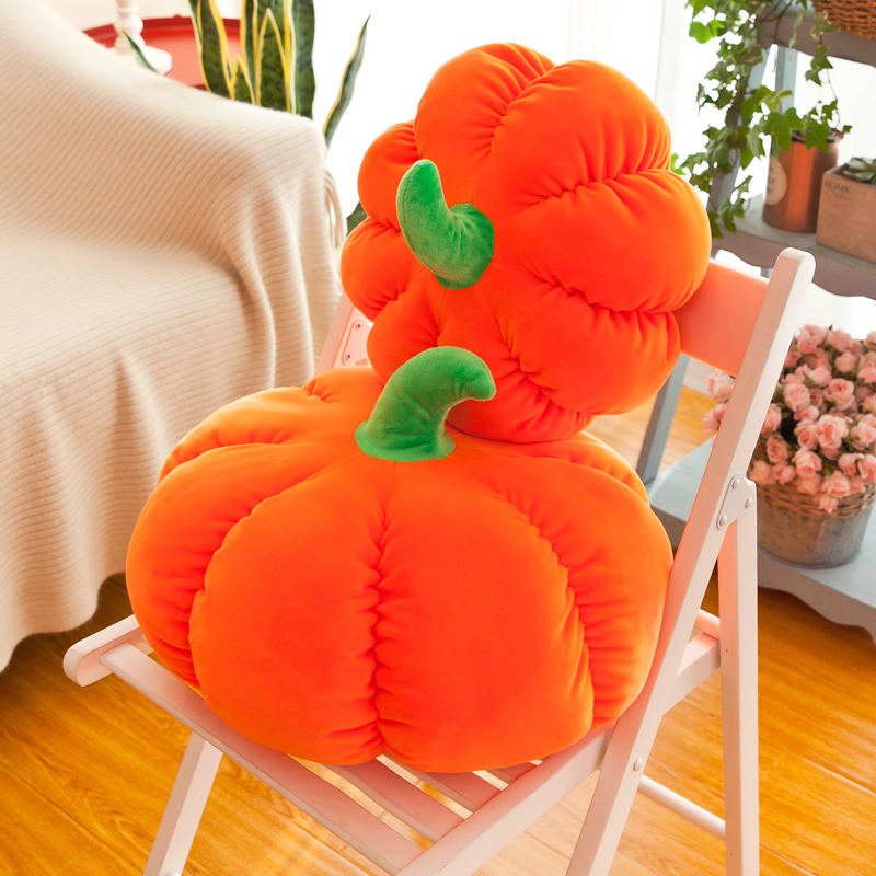 Emulated pumpkin soft pillow round pillow wool suede toy cloth doll bed doll big number birthday present