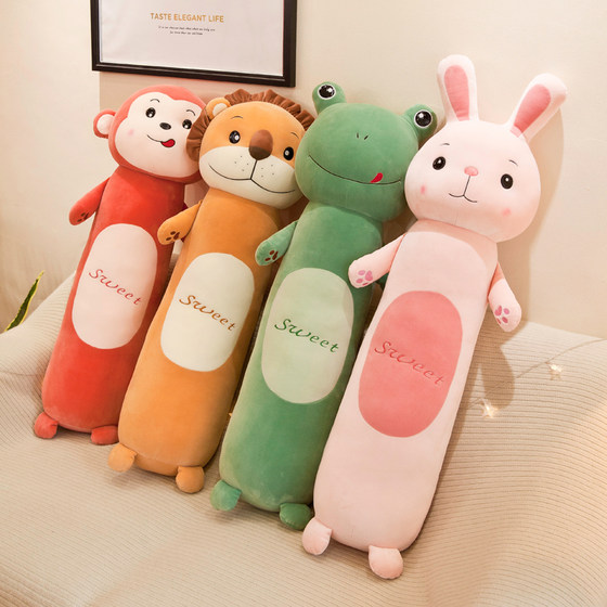 Cute Rabbit Plush Toy Rag Doll Bed Lazy Sleeping Leg Leg Pillow Doll Birthday Gift for Women