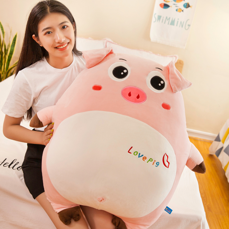 Pork Wool Suede Toy Bed With Sleeping Pillow Ultra Cute Pig Pig Doll Soft Doll Paparazzi Birthday Gift Girl