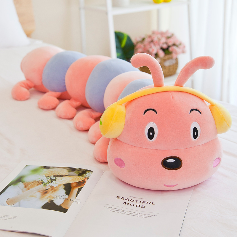 Large number of caterpillars stuffed with stuffed toy with cub doll cute girl sleeping with pillow strip pillow paparazzi doll