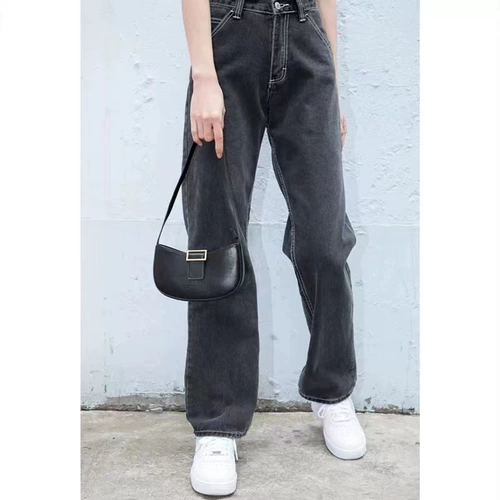 Черная сумка подмышку, сумка на одно плечо, коллекция 2022