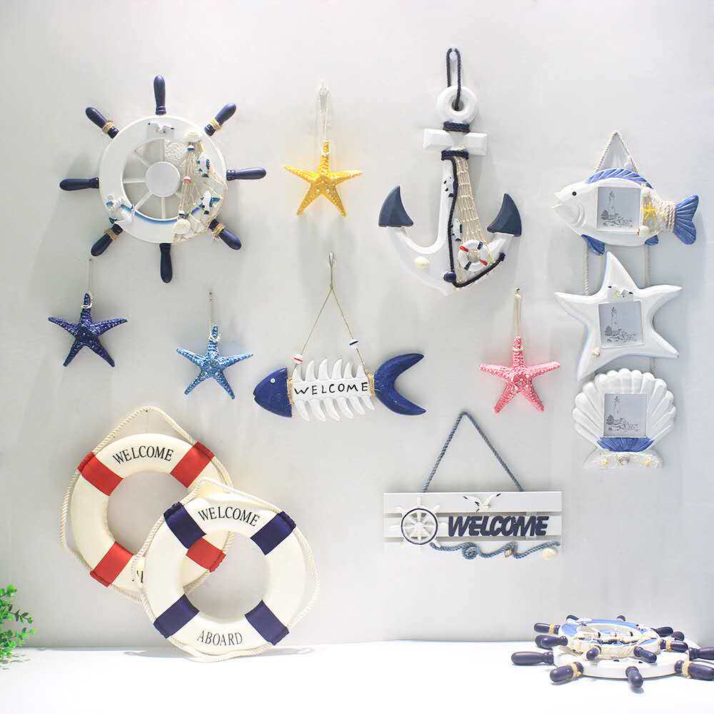 Mediterranean style creative home decoration lifestyle anchor welcome listed background hanging parts handicraft