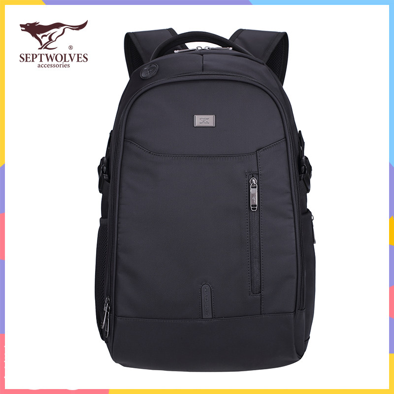 Seven Wolf THEFT PREVENTION DOUBLE SHOULDER BAG MEN'S LARGE CAPACITY BUSINESS TRAVEL MULTIFUNCTION PERSONALITY COMPUTER BAG COLLEGE STUDENT BAG