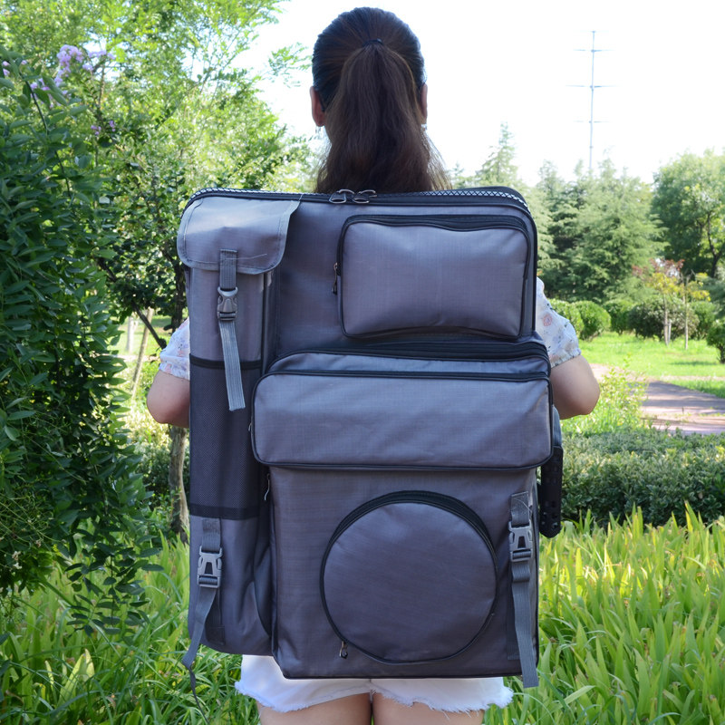 Han Edition Double Shoulder Large Capacity 4K Drawing Board Bag Sketch Sketching Life Painting Bag BAG ART EXAMINATION SPECIAL BRACKET PAINTING FRAME BAG CONTAINING STUDENTS Painting Bag Fine Arts Raw Special Tools Suit Complete of Supplies