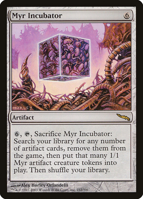 MTG Magic MRD Myr Incubator Colorless Gold 212 English