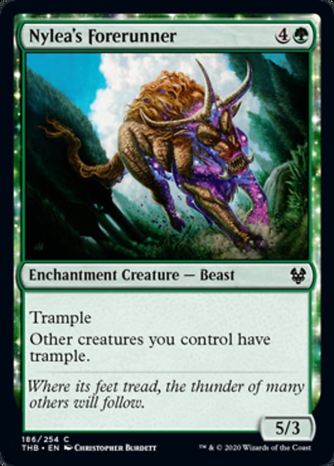 MTG Magic Storm Club THB Nyleas Forerunner Green Iron 186 English