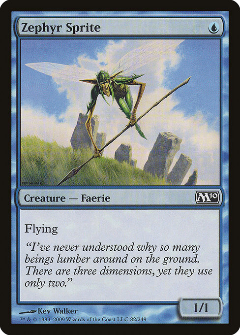 MTG Magic Fengyun M10 West Wind Senson Zephyr Sprite blue iron 82 English