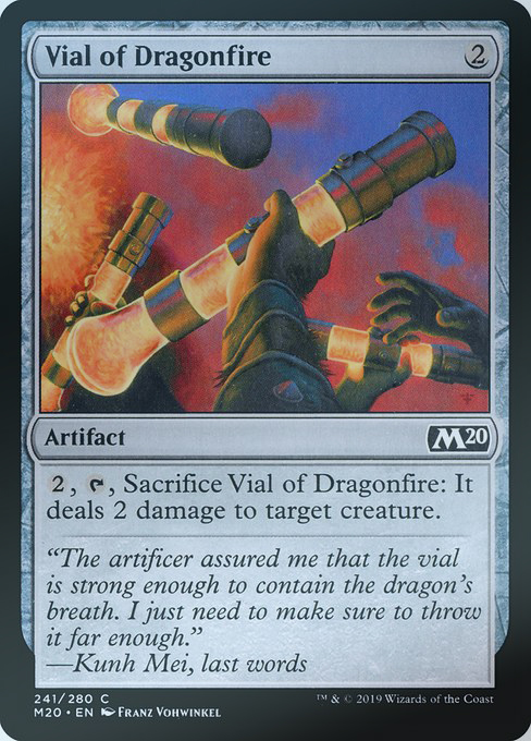 MTG Magic Storm M20 Longyan Bottle Vial of Dragonfire Colourless Iron 241 English