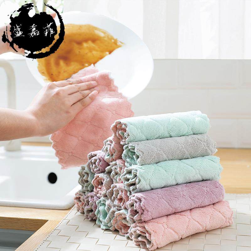 Household dishwashing cloth, rag, non-oil, non-hair, absorbent kitchen towel, housework cleaning cloth, oil linen cloth, wipe the table