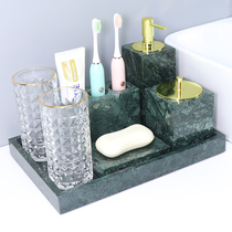 Marble Bathroom Wash Suit Light Lavish Bath Room Supplies Kit Trays Nordic Washroom Decent Board Room Hem