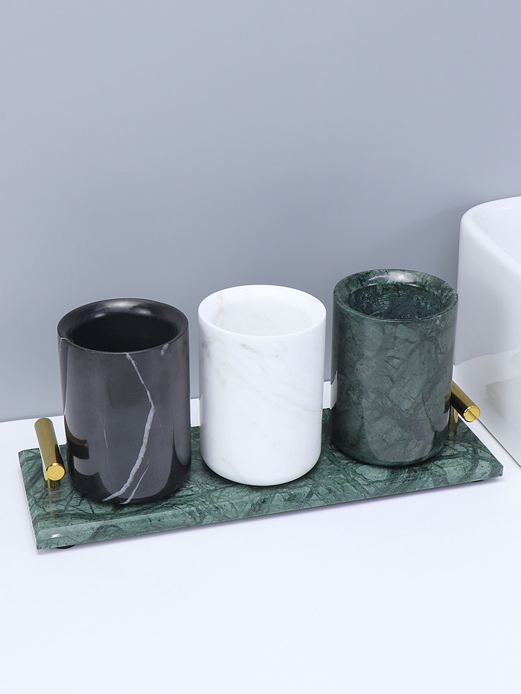 Marble cup glass simple brushing cup mouthwash cup couple wash cup tooth cup light luxury toothbrush cup ins