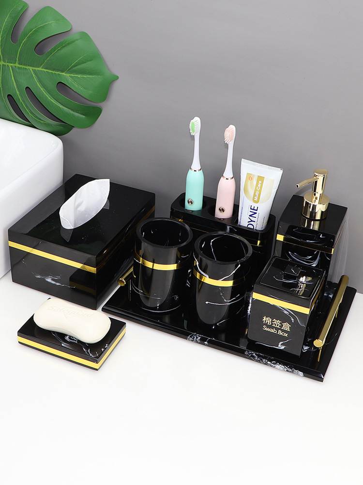 Bathroom bathroom bathroom toiletries set light luxury three pieces four pieces five pieces set six pieces eight pieces mouthwash cup set