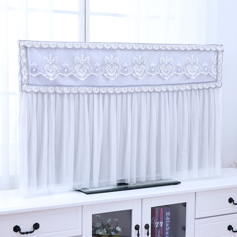 TV set 55 inch LCD TV dust cover boot up without taking TV set Qu screen cover cloth cover towel lace dust cloth