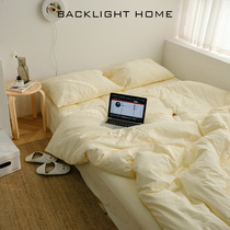 ins milk oil color four sets full cotton pure cotton bed three sets student dorm girl hearts bed hat bed linen kit