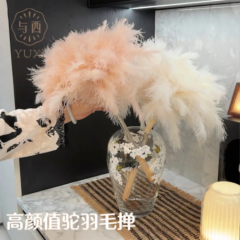 Ostrich Feather Duster, Electrostatic Dust Removal, Household Decoration, Dust Removal, New House Moving-In Supplies