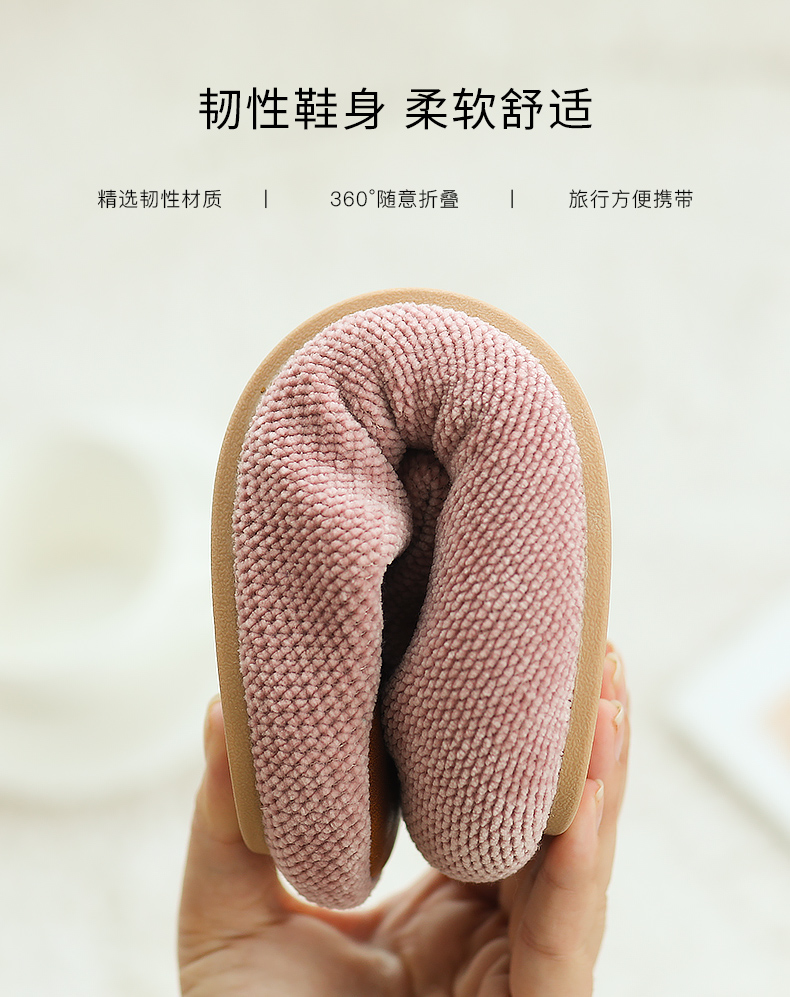 Dép cotton nữ mùa đông nhà mùa thu và mùa đông trong nhà dép đế dày ấm đôi nhà dệt kim cotton đơn giản kéo nam - Trang chủ dép nhựa mang trong nhà