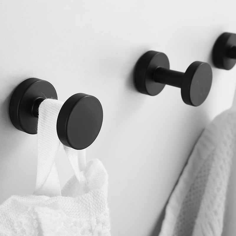 No-Drill Adhesive Hooks, Strong Load-Bearing Hangers for Bathroom Doors, Entryways, Walls, Dormitories, for Hanging Clothes and Hats