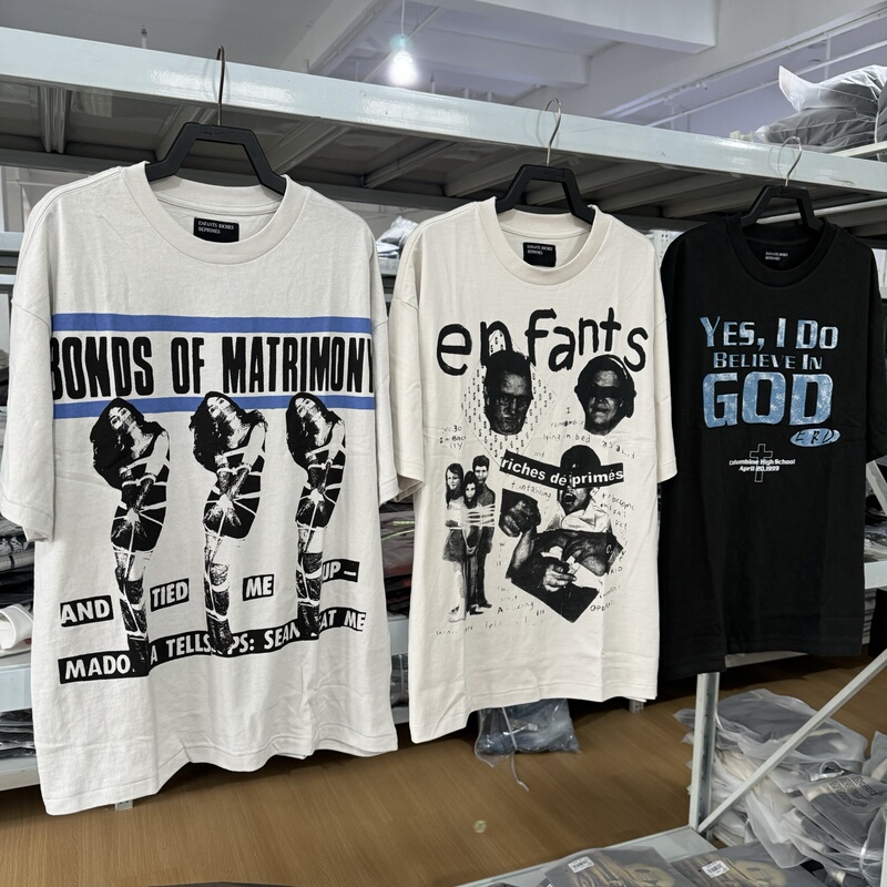 Erd Melancholic Rich Second-Generation Short-Sleeve High Street Fashion Brand Vibe Pure Cotton Loose Summer Cleanfit Unisex T-Shirt