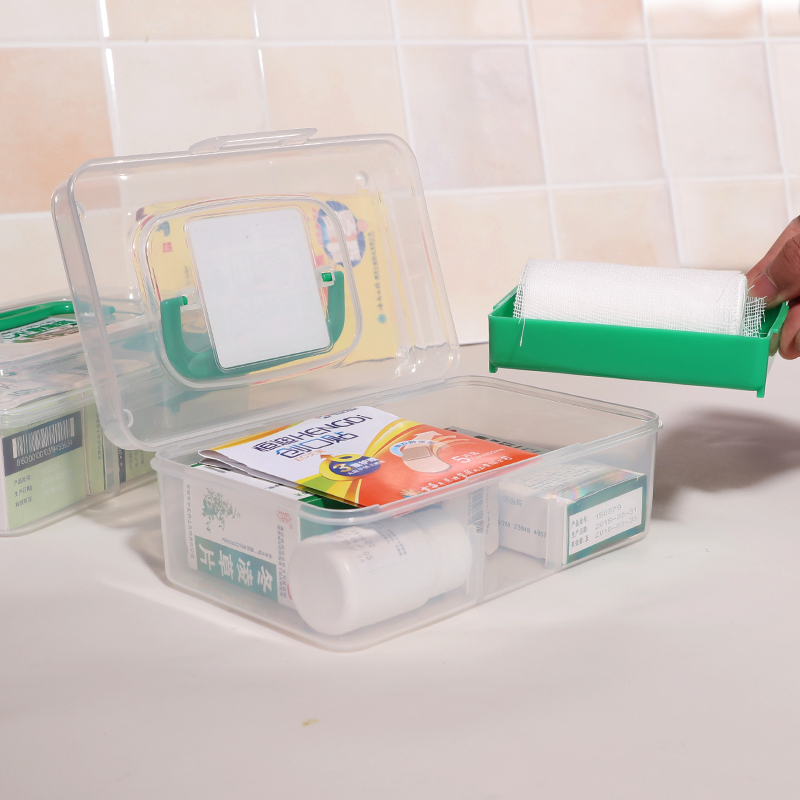Japan Import Mini First Aid Box Portable Small Medicine Box Plastic Home Small Medicine Box Medicine Containing Box Medicine Box
