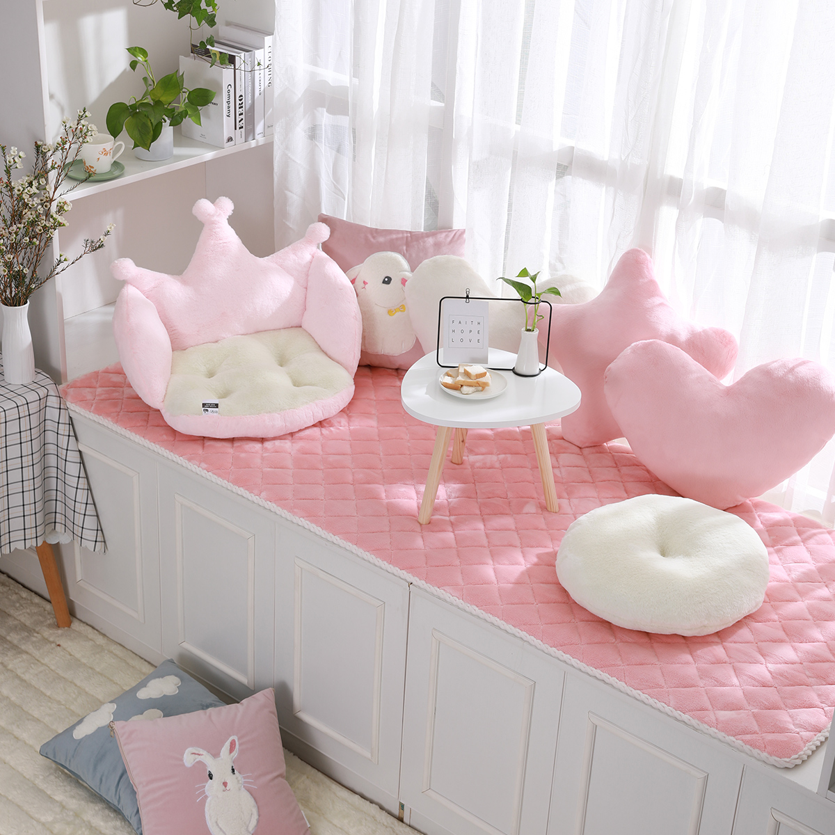 Bay window pad window sill pad tatami room balcony blanket cushion net red four seasons universal simple modern Korean custom