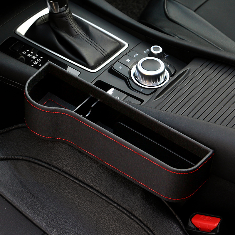 Slit storage box for slit storage box for car seat clip with vehicle wireless charger multifunction car seat